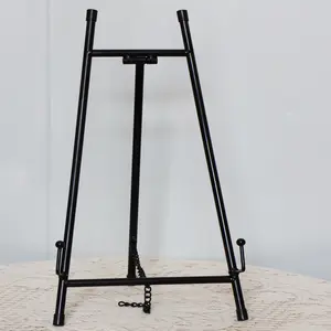 Adjustable Iron Round Tube Painting Stand, 42cm Height, Durable Multi-Functional Display Rack, Artworks, Weddings, Events, Home Decor, Photo Displays