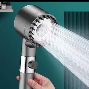 High Pressure Shower Heads with Scalp Massager Shampoo Brush for Skin & Hair Care, Filtered Shower Head with Handheld Sprayer Soften Hard Water, 3 Settings Detachable Showerhead
