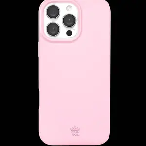 Velvet Caviar Strawberry Milk iPhone Case – Pink Satin Finish, MagSafe Compatible Protective Phone Case YI4