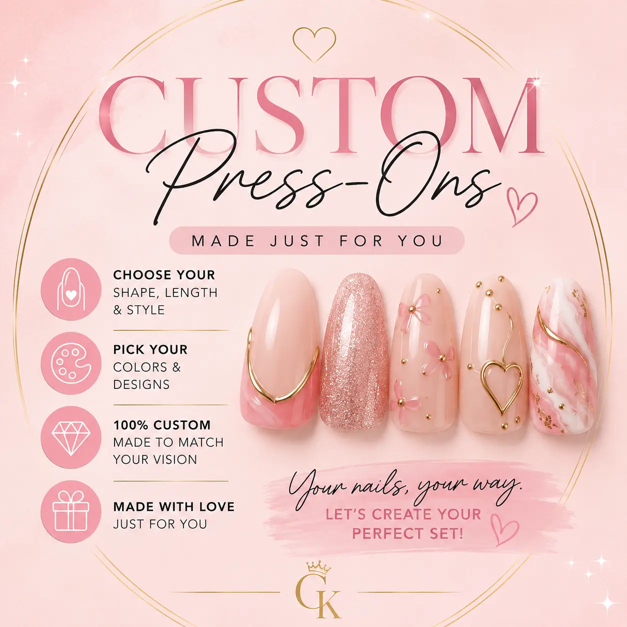 custom press on nails
