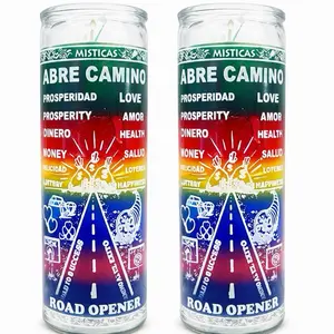 Abre Camino Veladora for Prosperidad Love Dinero Salud and Luck American English Product
