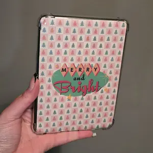 "Merry and Bright" Christmas Themed Kindle Case Insert