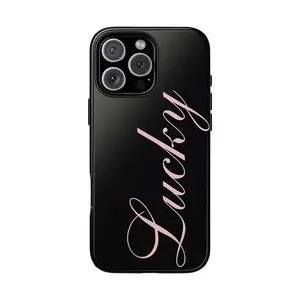 LUCKY GIRL Phone Case | Aesthetic Phone case | Teen Phone Case | Stylish Phone Case, Gift For Friends, Tough Case Phone, Magsafe Tough Phone, IP 17,16,15, 14, 13, 12, 11, X, Pro, Pro max, Plus, SS21-25, Ultra