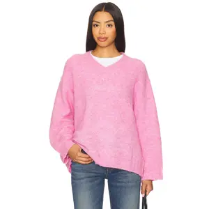 American Vintage East Sweater in Rose Bubble Chine