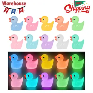 70 Pcs Luminous Tiny Ducks Mini Resin Ducks