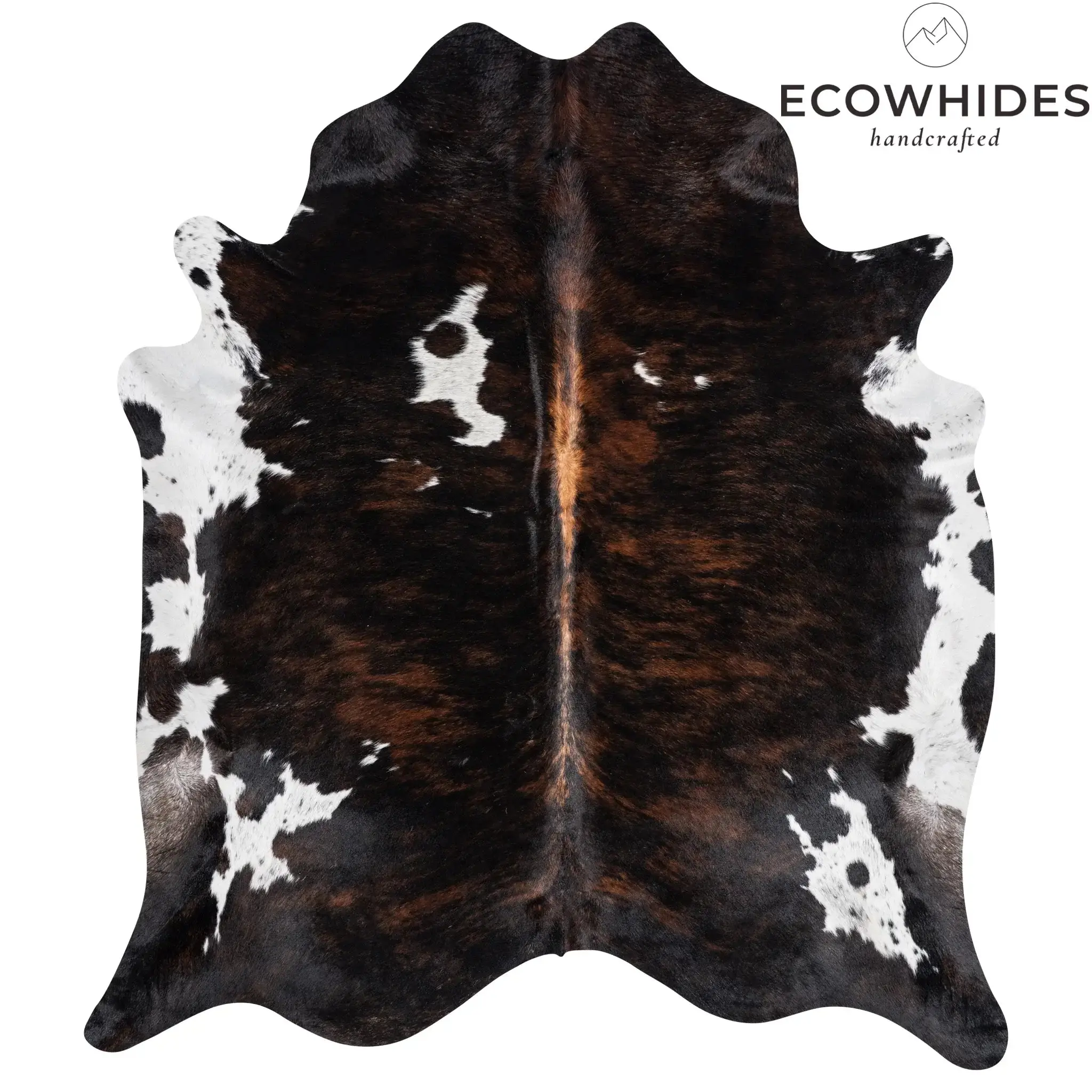 Dark Tricolor Cowhide Rug