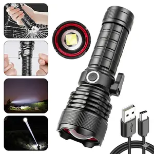Rechargeable Flashlights 1500-1800 Lumens High Lumens LED Flashlight Adjustable Focus Waterproof With Batteries Included For Emergencies Home Camping Hiking Power Outages