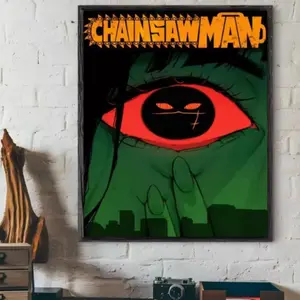 6 options Chainsaww Mannn Anime Poster Print, Denjiii Manga Minimalist Poster, Christmas Gift for Anime Fannime Fan