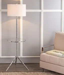 JONATHAN Y Hall 62" Metal LED End Table Floor Lamp