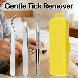 Stainless Steel Pet Grooming Kit, Flea Removal Comb Set, Portable Washable Pet Care Tools, Ideal for Long and Short Hair Cats and Dogs