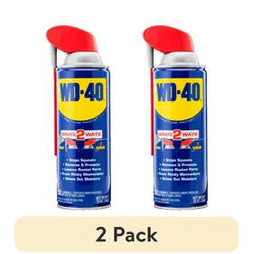 (2 pack) WD-40 Multi-Use Product Lubricant Spray with Smart Straw, 12 oz.