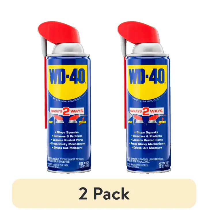 (2 pack) WD-40 Multi-Use Product Lubricant Spray with Smart Straw, 12 oz.