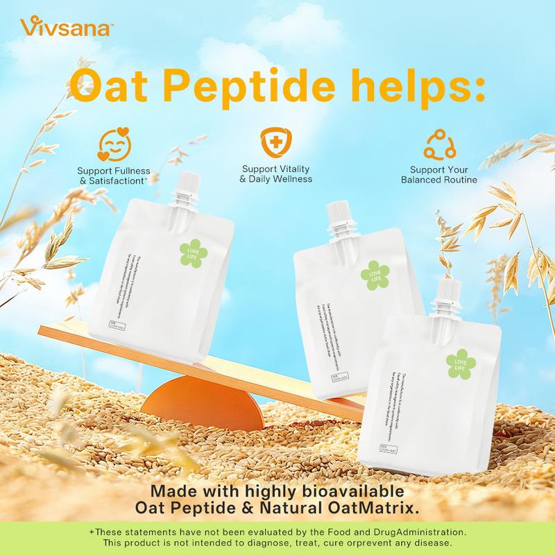 Vivsana Oat  Matrix Wellness Drink - Chlorella Pyrenoidosa Peptides + Oat Bran Extract, 665mL Dietary Supplement for Metabolic Health