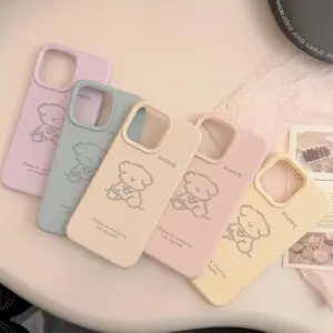 Cute Cartoon Dog Pattern Phone Case, Decorative Phone Protector Cover, Phone Accessories Compatible with iPhone 15 14 13 12, Casing