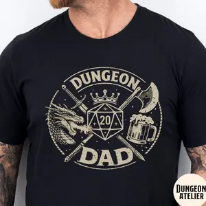 DND DAD SHIRT, Dungeon Dad Nat 20 d20 Dragon Beer d&d dad TShirt, Funny Crude Dungeons and Dragons Gift Father Tabletop Rpg Gamer Tee Hoodie