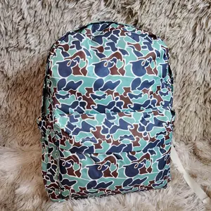 Camouflage printed hunting backpack children boys book bags