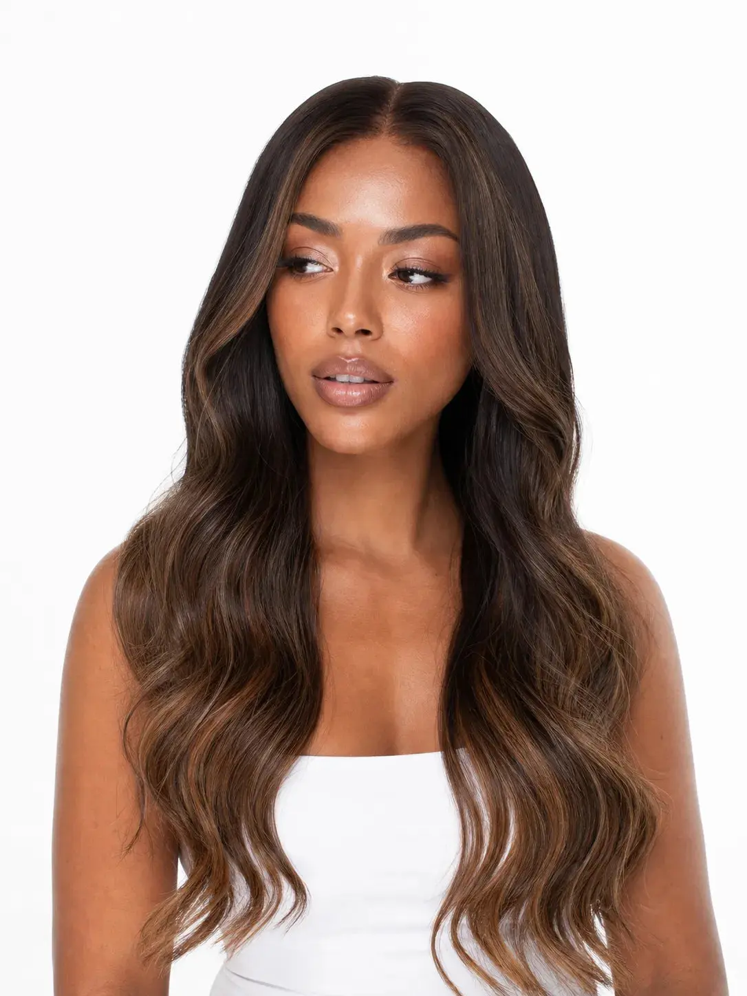 Long Body Wave Lace Front Wig with Highlights and Lowlights, Glueless Pre Cut Frontlace for a Dramatic Extension Look, Hair Extension, Hip, Wave Pattern, Long With Highlights And Lowlights, Female