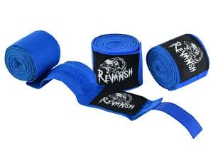 Revansh Sports Blue Handwrap - Made of Soft Polycotton with Revansh Logo for Enhanced Performance