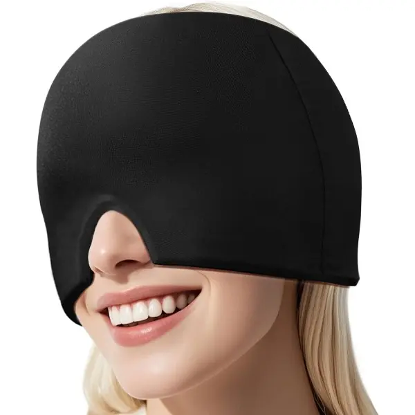 【Headache Relief Cap】Migraine Relief Ice Cap, Cooling Gel Head Wrap, Reusable Cold Therapy Hat, Migraine Ice Mask, Puffy Eyes Relief, Hot Cold Therapy Cap for Adults