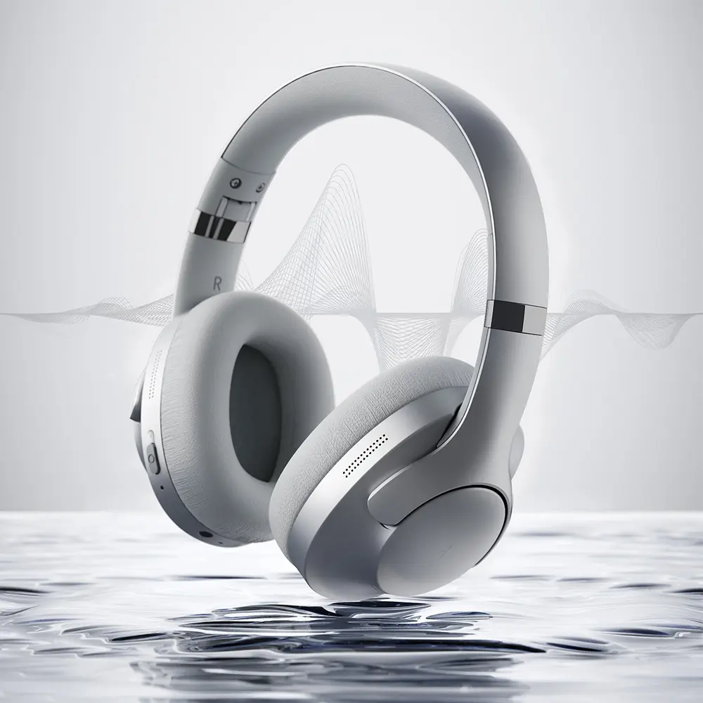 ANC All-Day Comfort Folding Headphones Wireless Bluetooth HiFi Audio Over Ear with Deep Bass Fast Charging Audifonos for Travel Streaming