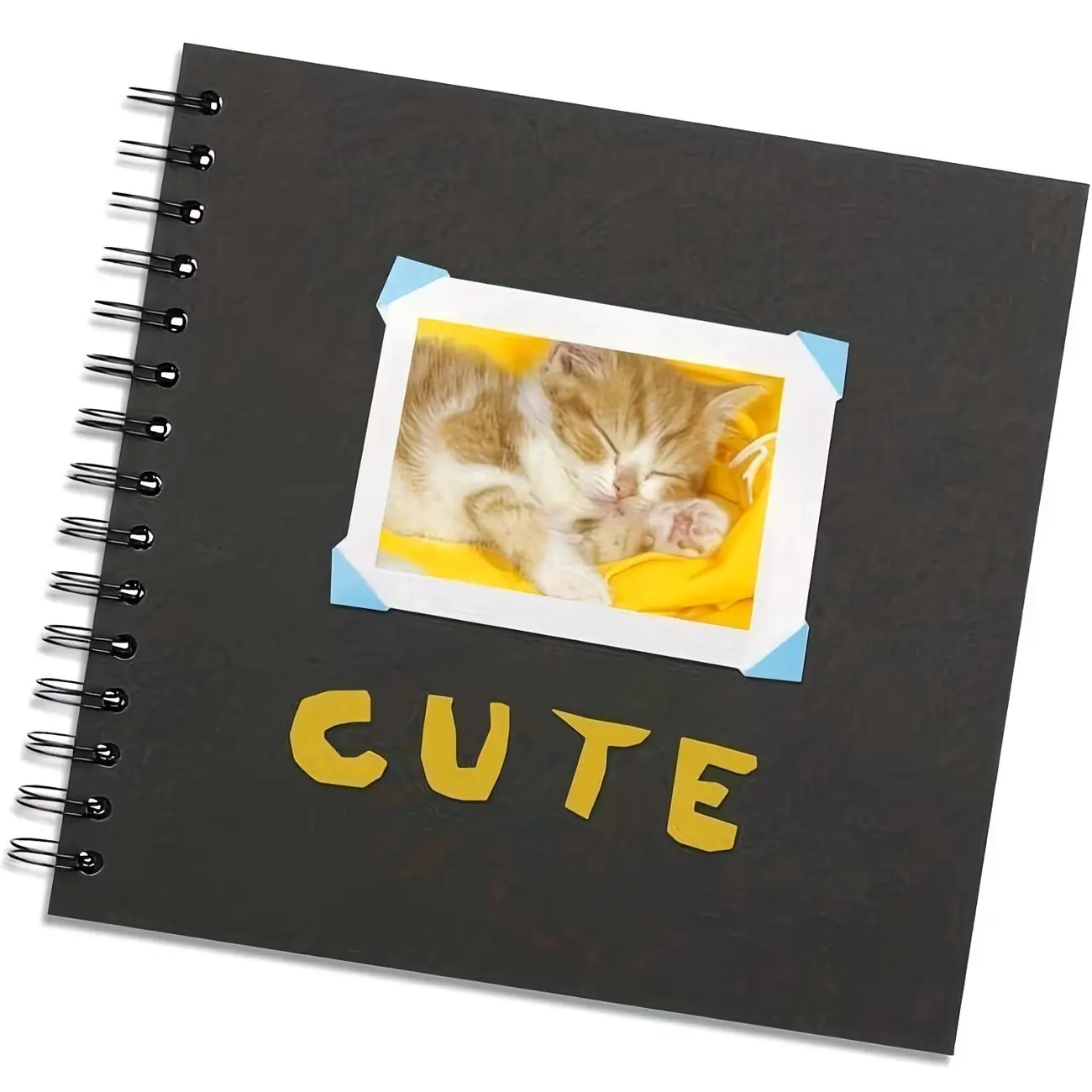 7x7 Inch 40 Page Blank Inner Pages Scrapbook Album, Hard Cover Kraft Paper Album, Ideal for Weddings Birthdays Parties, Photos, Scrapbooking