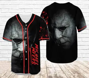 Michael Myers Baseball Shirt, Michael Myers Jersey, Michael Myers Baseball Jersey, Horror Movie Shirt, Friday The 13Th Jersey Shirt, Halloween Shirt