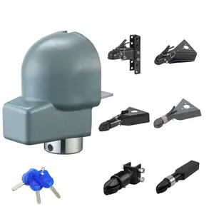 【Summervibes】VEVOR Trailer Coupler Lock, Fits 2-5/16-Inch Cast/Bulldog Trailer Couplers, Heavy Duty Trailer Hitch Lock with 3 Keys, Corrision-resistant, Anti-Theft Coupler Ball Locks for RV, Trailer, Boat, Black