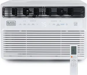 BLACK+DECKER 12,000 BTU Inverter Window Air Conditioner, Window AC Units for Up To 550 Sq. Ft., ENERGY STAR Rated AC Unit, Full Function Remote Control, BD12NWES, White