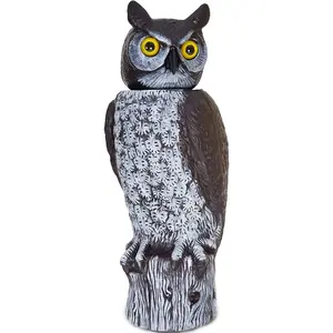 Dalen Gardeneer Owl Pest Repellent – Realistic Garden Decoy with Moving Head, 18"