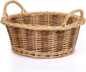Small Empty Gift Basket to Fill Chocolate,Nuts,Coffee,Cookies for Women,Holiday,Easter,Mother's Day,Birthday,Present Hamper with Handle,Small
