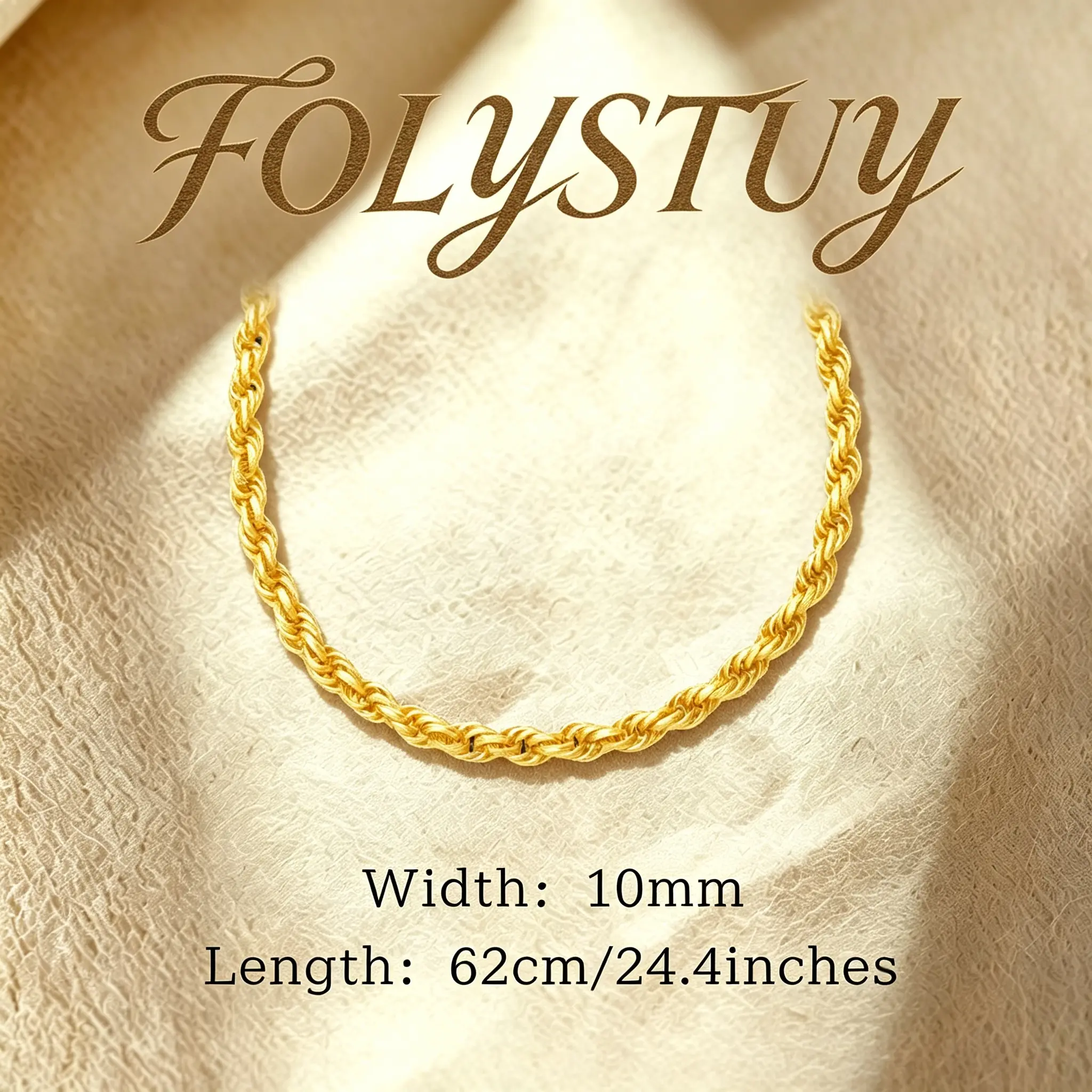Length: 24.4 inches; Width: 10 mm[FOLYSTUY (YNY10)] handcrafted twisted dragon bone necklace, an exquisite long necklace suitable for both men and women to wear.