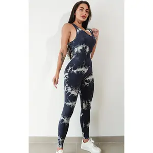 Navy Blue-Gray Splash Full Length Tye Dye Jumper