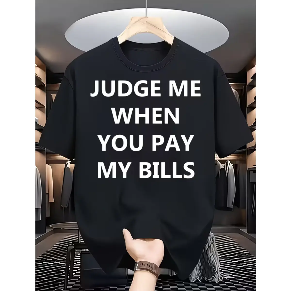 "Don't Yell at Me When You Pay" Funny T-Shirt - Slogan Short Sleeve Round Neck Tee Casual Wear - Breathable Comfortable Humor Apparel