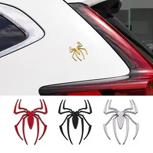 Universal 3D Metal Car Sticker Spider Logo Badge Decal, Exterior Styling Decoration Accessory for Cars, Durable Automotive Decor, Car Decals
