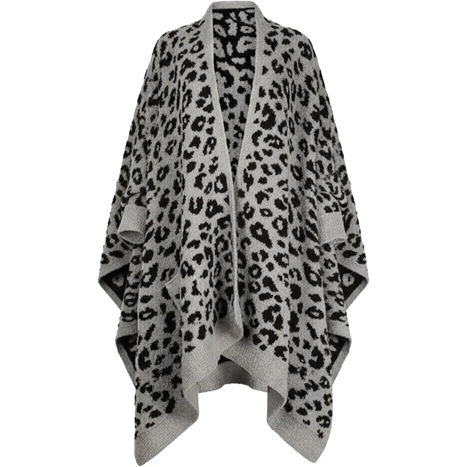 Wearable Blanket Sherpa Poncho Unique Office Work Warm Cozy Shawl TV Throw Blankets, Plush Cape Wrap for Adults