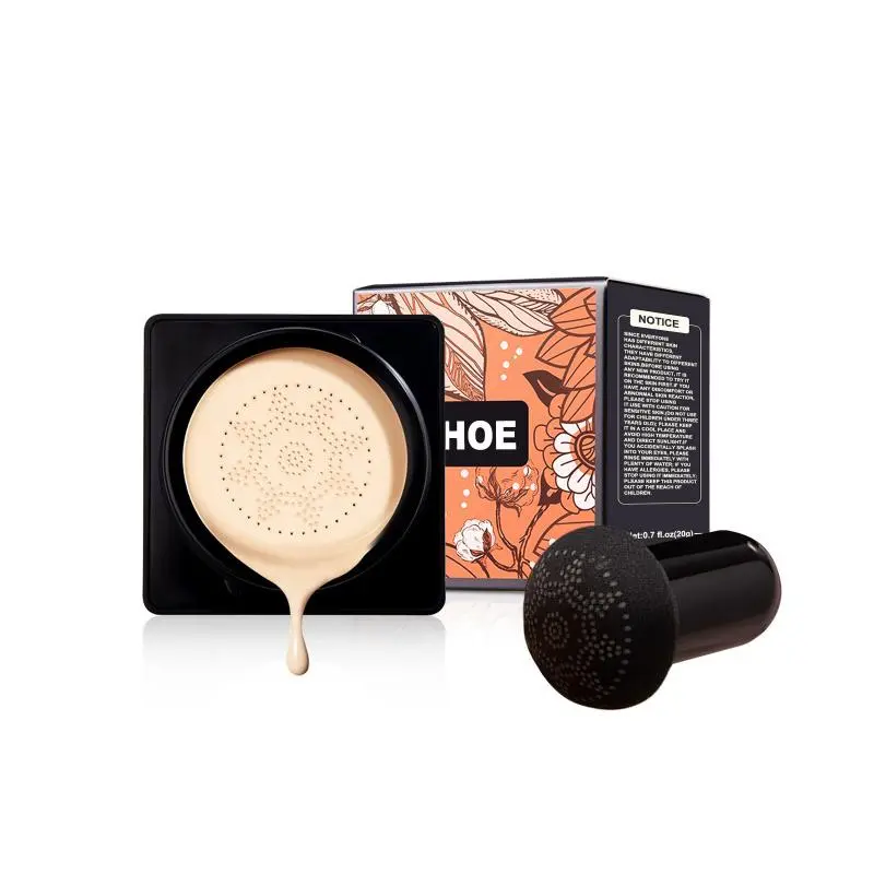 Eelhoe Cushion Compact BB Cream Crystal Foundation Cosmetic, Hydrating Makeup Base with Invisible Pore Effect, Ivory White Natural Color, Mineral Oil & Centella Asiatica Extract