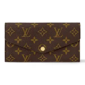 Pre-owned Louis Vuitton Canvas Clutches & Wristlets Sarah Monogram Long Wallet