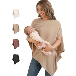 Multi-Use Nursing Cape, 360° Full Coverage Breastfeeding Cloak, Soft Breathable Nursing Shawl, Portable Breastfeeding Cover