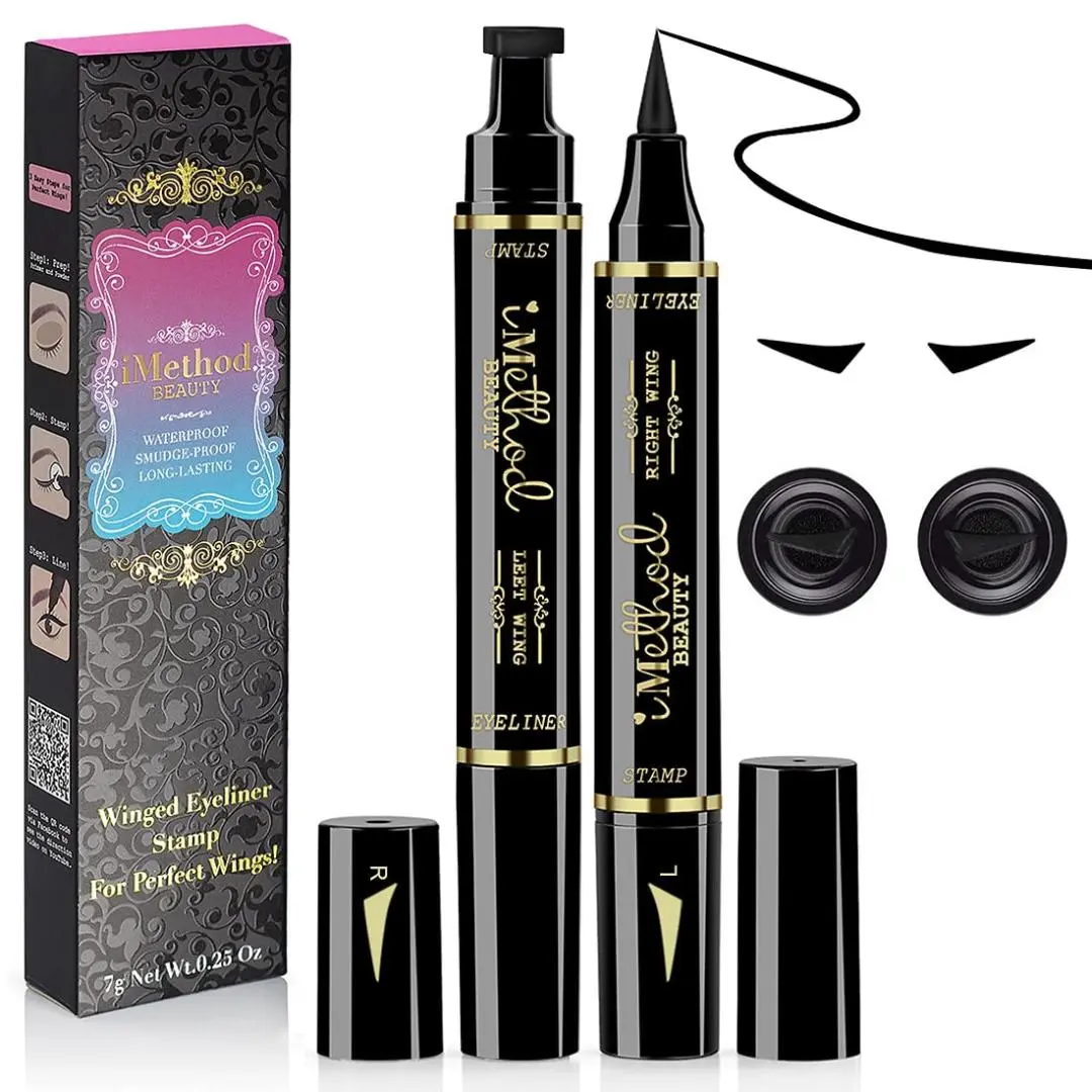 iMethod Eyeliner Stamp - Perfect Wing Cat Eye Stamp, Wing Eyeliner Stamp Tool, Liquid Eye Liner, Waterproof & Smudgeproof, 10 mm kohleyeliner