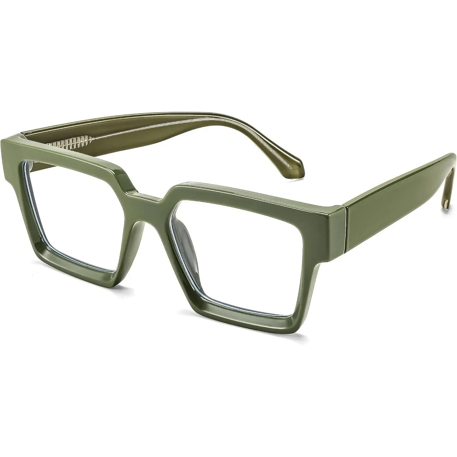 FEISEDY Unisex Anti Bluelight Glasses, Full Rim TR Retro Square Trendy Frame, UV400 Lens, Blue Light Blocking, Anti-Eyestrain, Screen Glare Cut for Daily Wear B0037