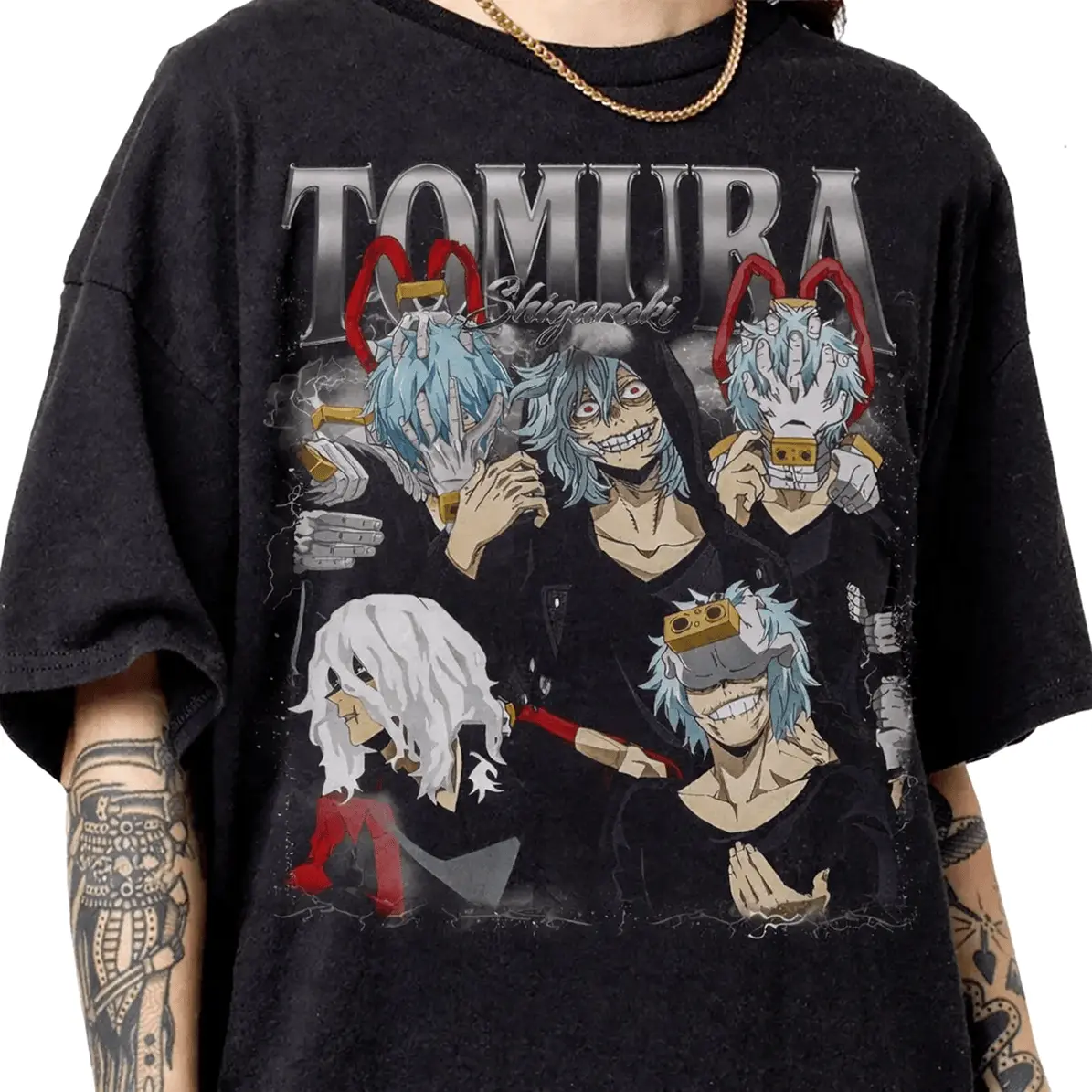 Vintage 90s Graphic Style Tomura Shigaraki T-Shirt Gift For Fan All-Season Cotton T-Shirt