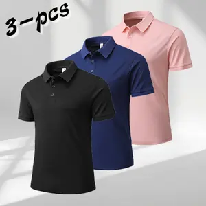Men’s casual polo shirt, solid color button-up basic, versatile, men’s bowling/golf clothing, suitable for everyday wear, summer business style Menswear Top,mans poloshirt,solid color polo shirt ,regular fit polo shirt,cropped polo,polo shirts for men