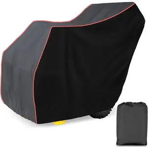 Snow Blower Cover  Outdoor 300D Oxford Fabric, Universal Fit Snow Thrower Cover, Covers for Snow Blower Against Water, UV, Wind, Outdoor Protection (Black&Grey)