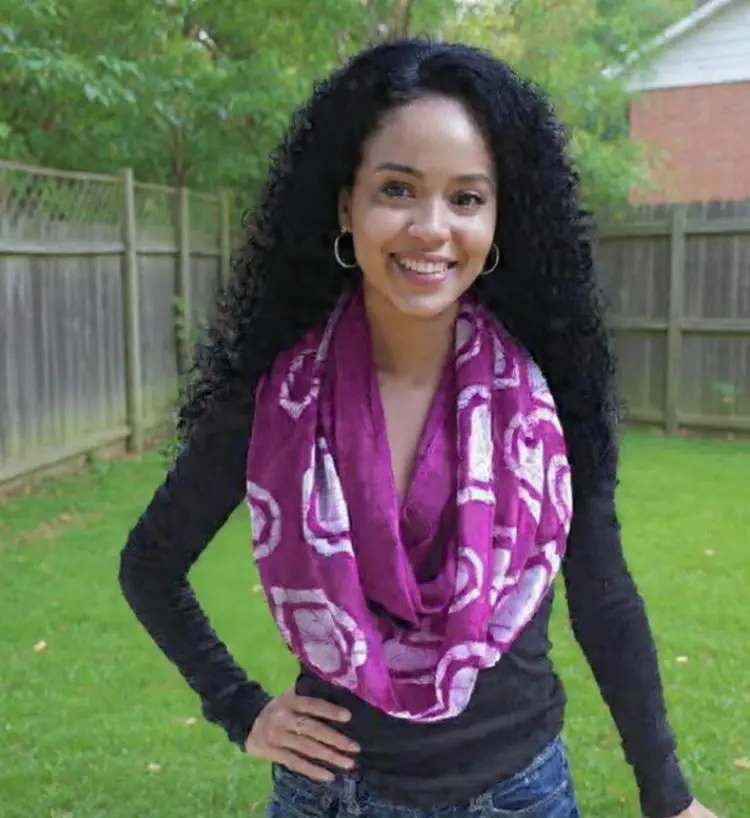Fuschia Heart Infinity Scarf