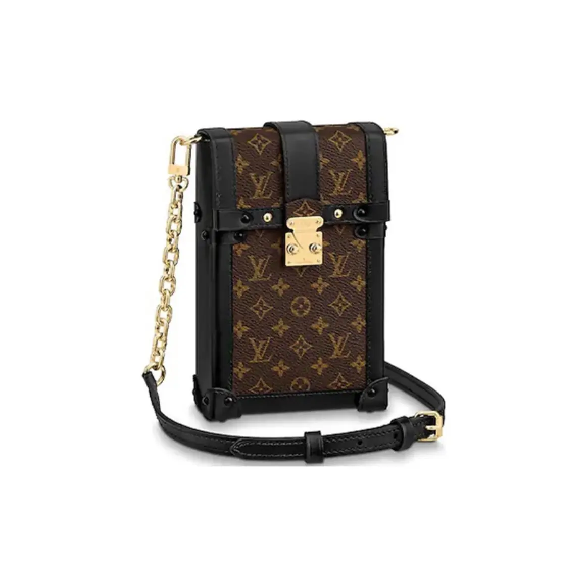 Pre-owned Louis Vuitton Vertical Trunk Phone Case Monogram Reverse