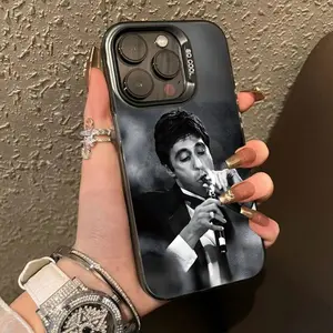 Scarface"  Gangster Classic Character Trendy New TPU Protective Case Suitable for iPhone 17 Air 16 15 14 13 12 11 Pro Max Plus Rapper Phone Shell Anti-Drop Matte Back Cover Perfect as a gift or Personal Use, Mobile Accessory, Movie Merchandis
