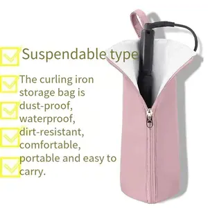 High-Temperature Heat-Resistant Curling Iron Storage Bag, Portable Hair Dryer Organizer, All-Seasons Casual Design, Convenient Travel Accessory