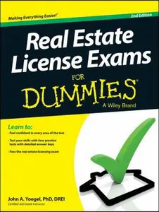 USED-Real Estate License Exams for Dummies: Second Edition by John A. Yoegel (Paperback)