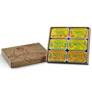 NURI Portuguese Sardines And Mackerel Variety Pack In A Limited Edition Gift Box 6 Pack Bundle One of Each