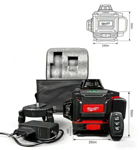 Milwaukee Laser Level Horizontal And Vertical With Remote Control 16 Lines 360°Self-leveling Green Laser Levels